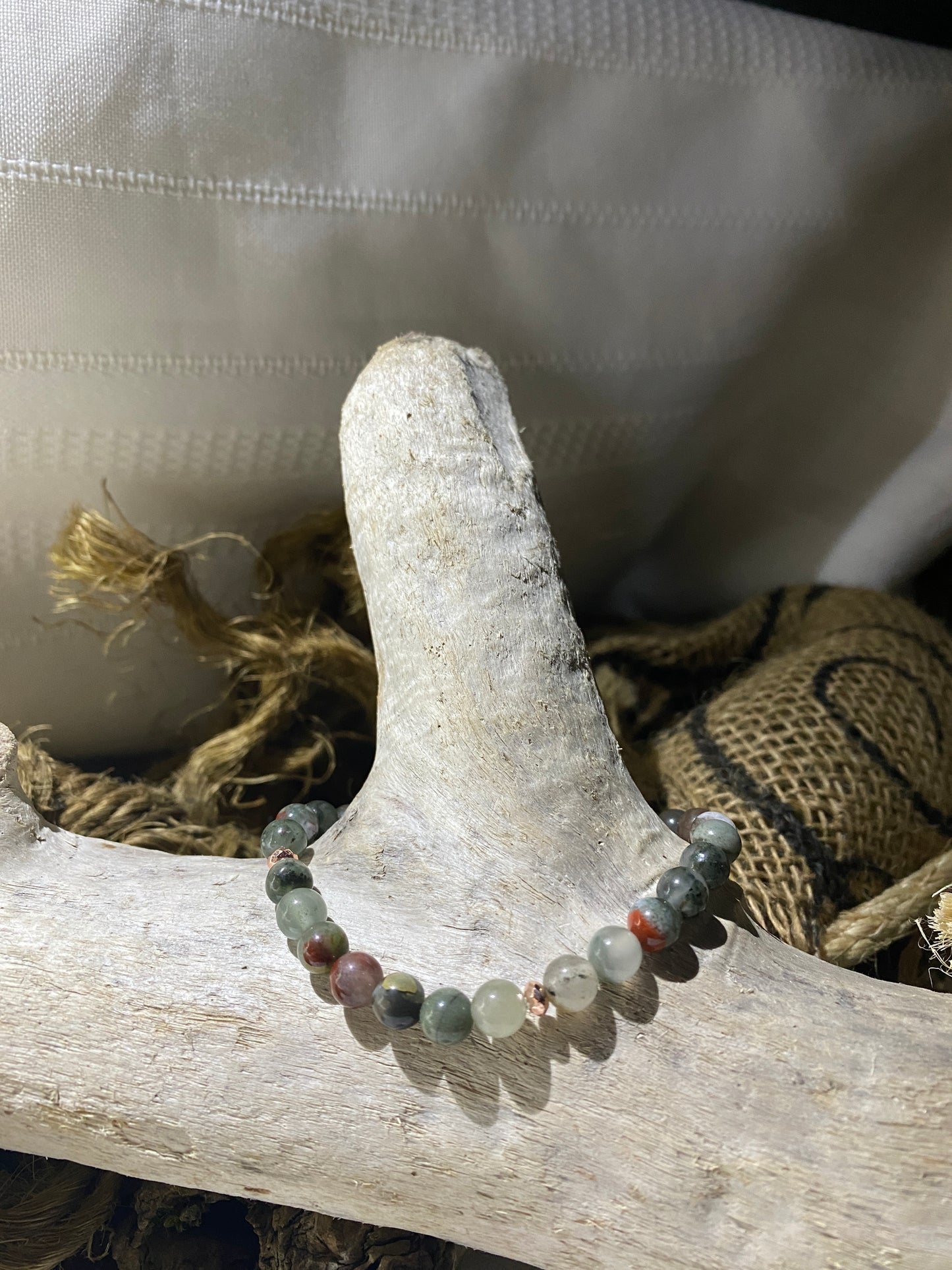 Bloodstone with Rose gold accents
