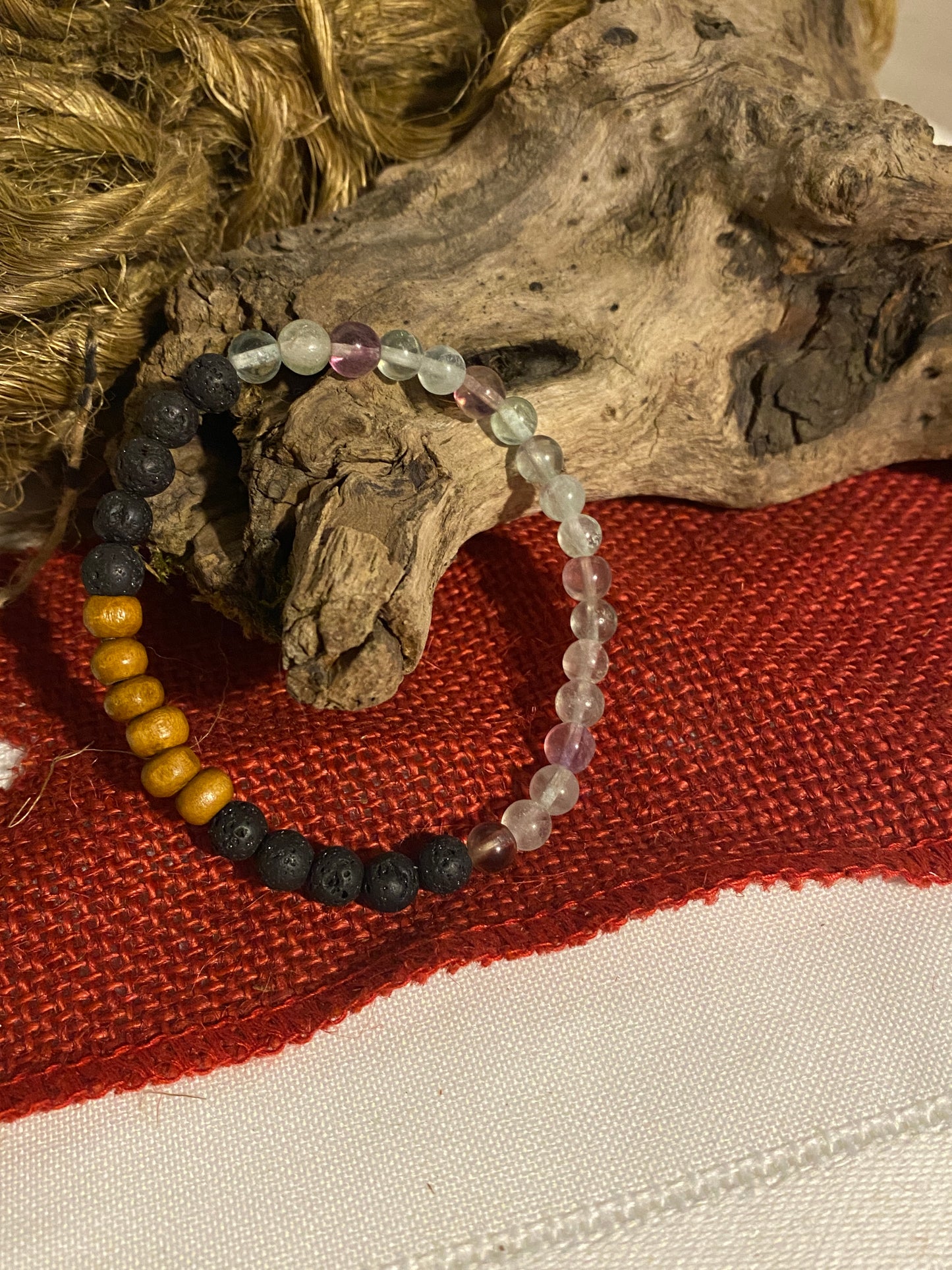 Flourite, Lava, Wood