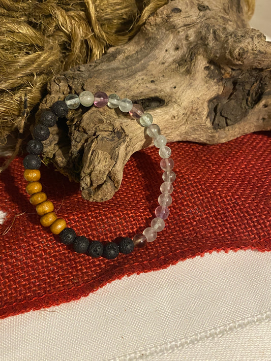 Flourite, Lava, Wood