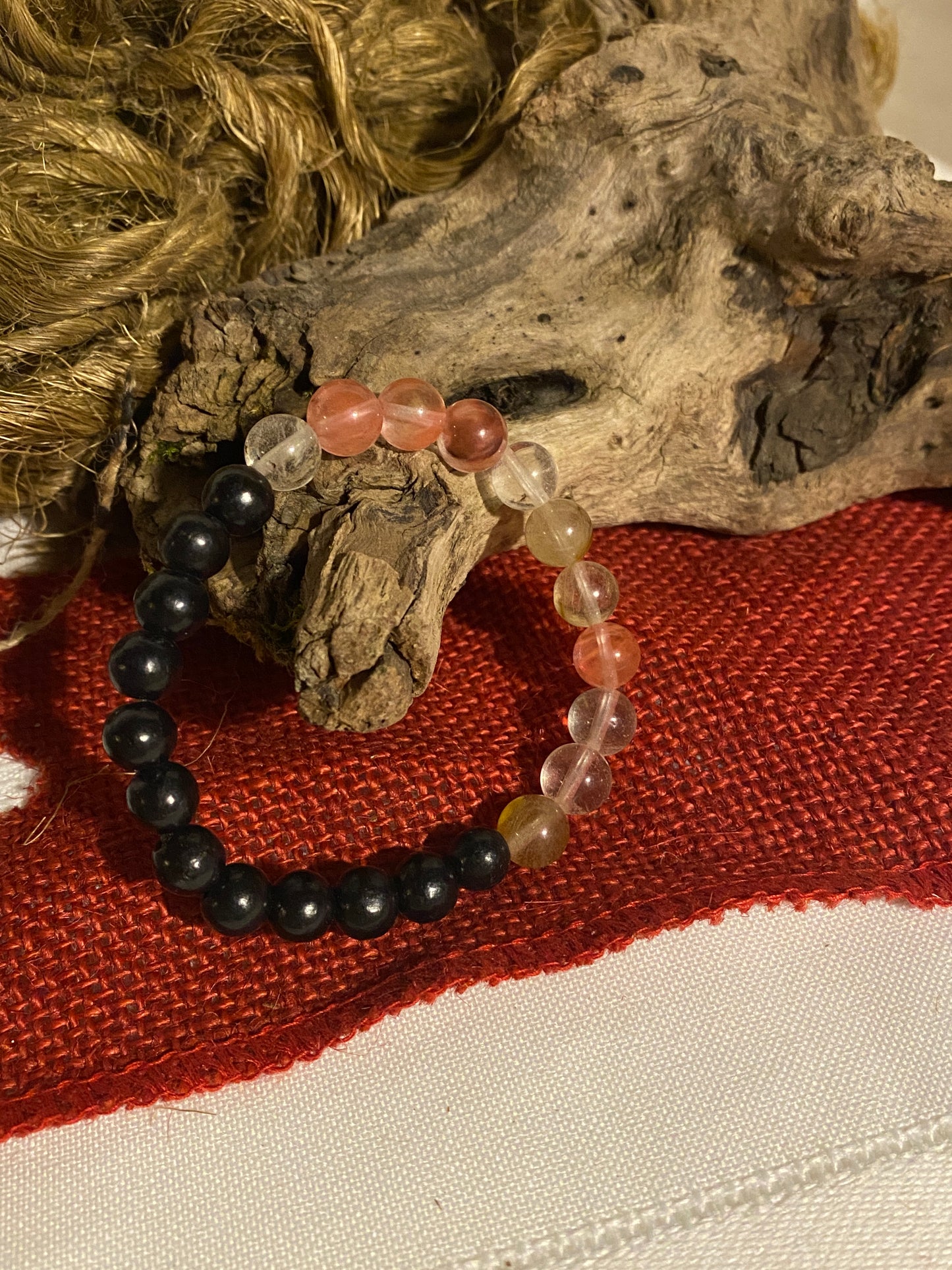 Cherry Quartz and Onyx