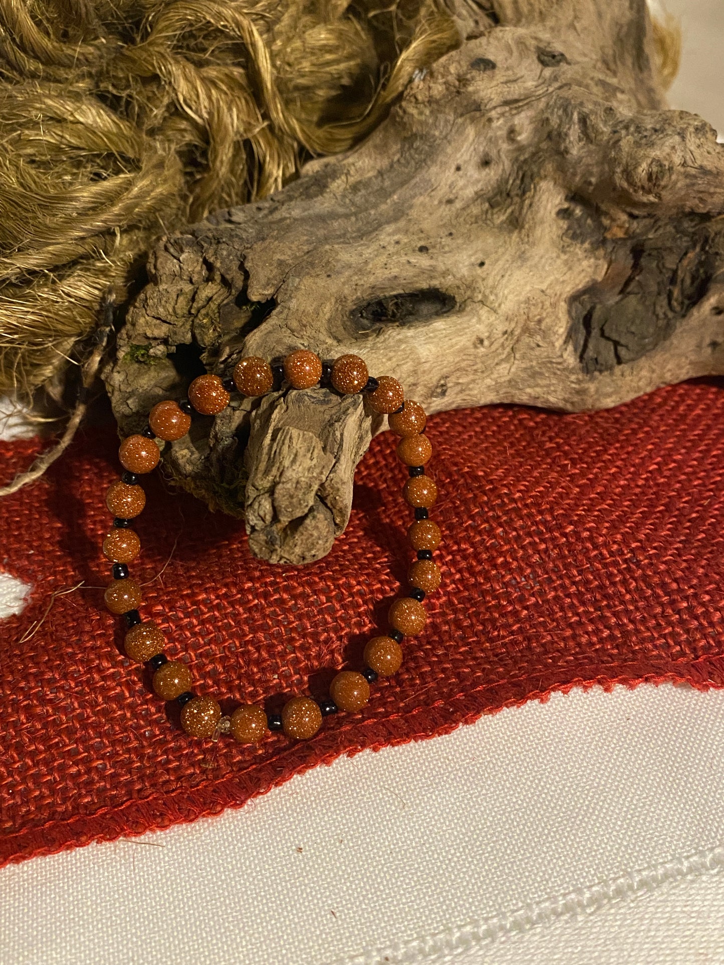 Goldstone bracelet