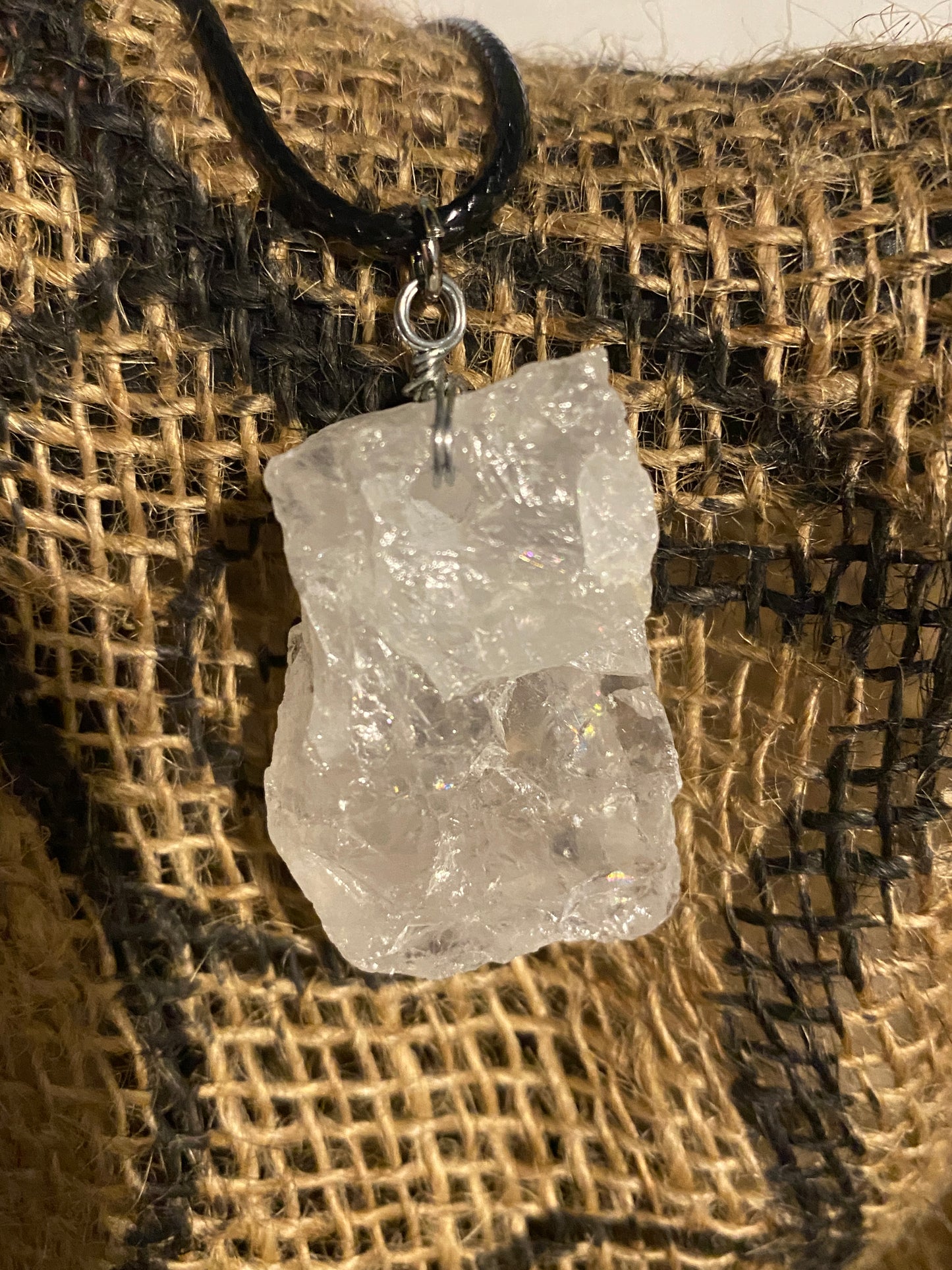 Raw Clear Quartz necklace
