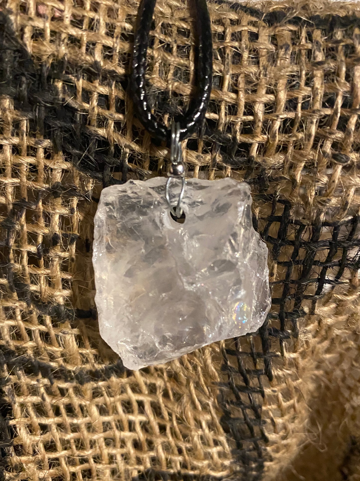 Raw clear Quartz necklace