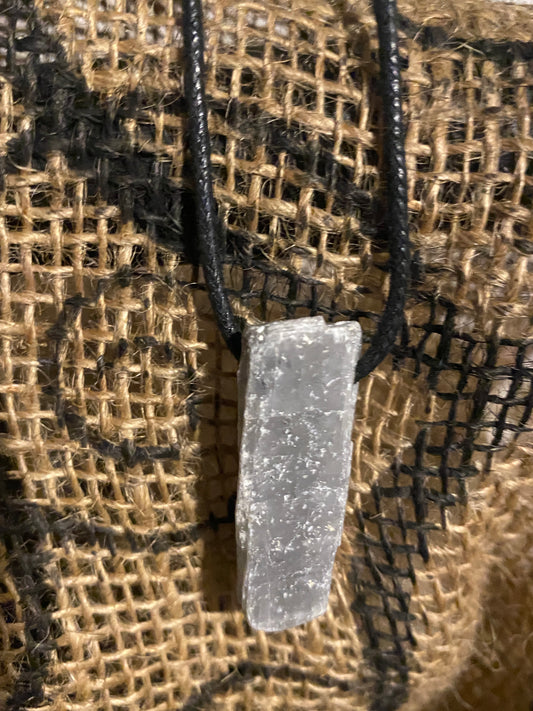 Blue calcite necklace