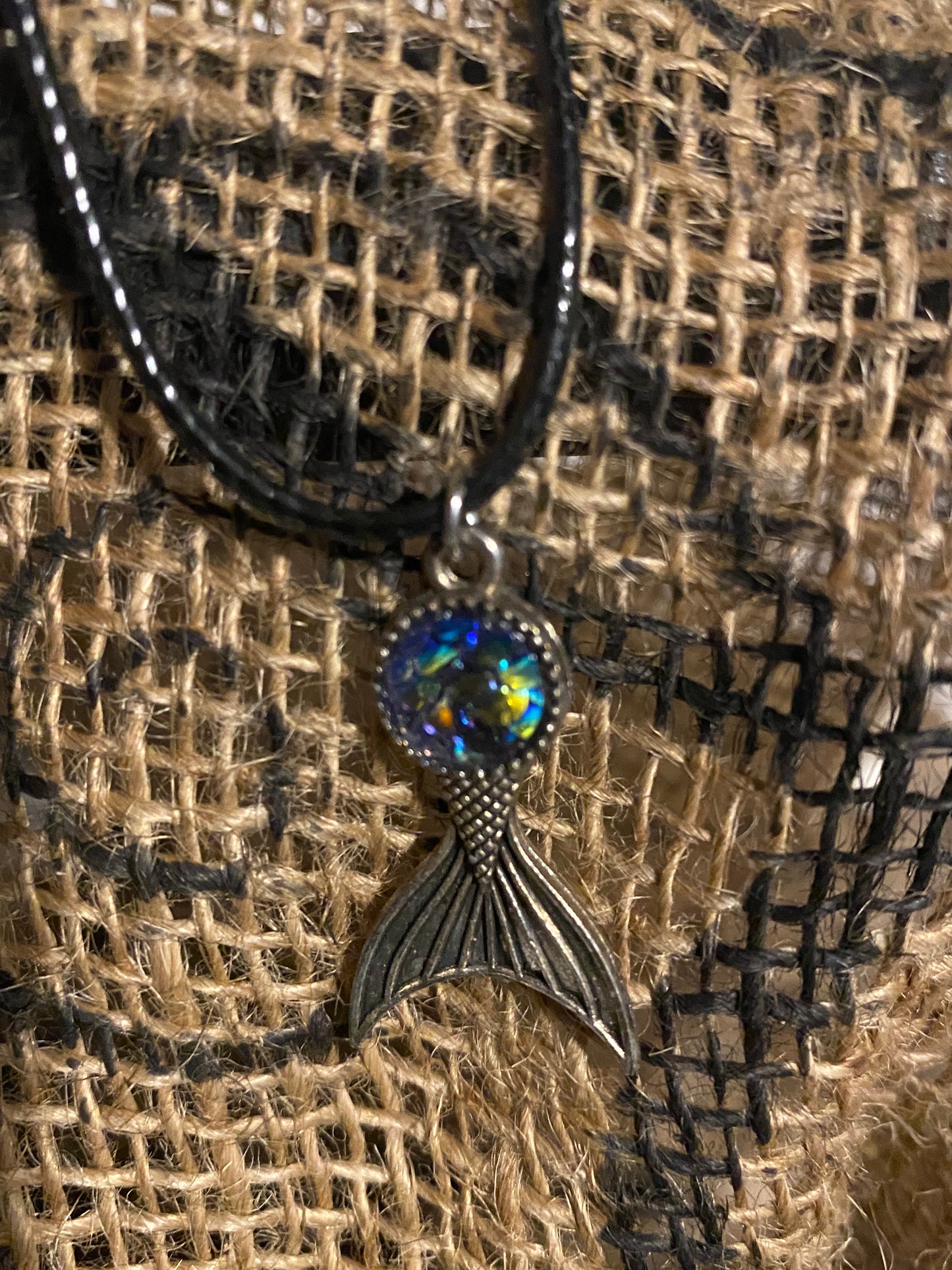 Metal mermaid tail necklace