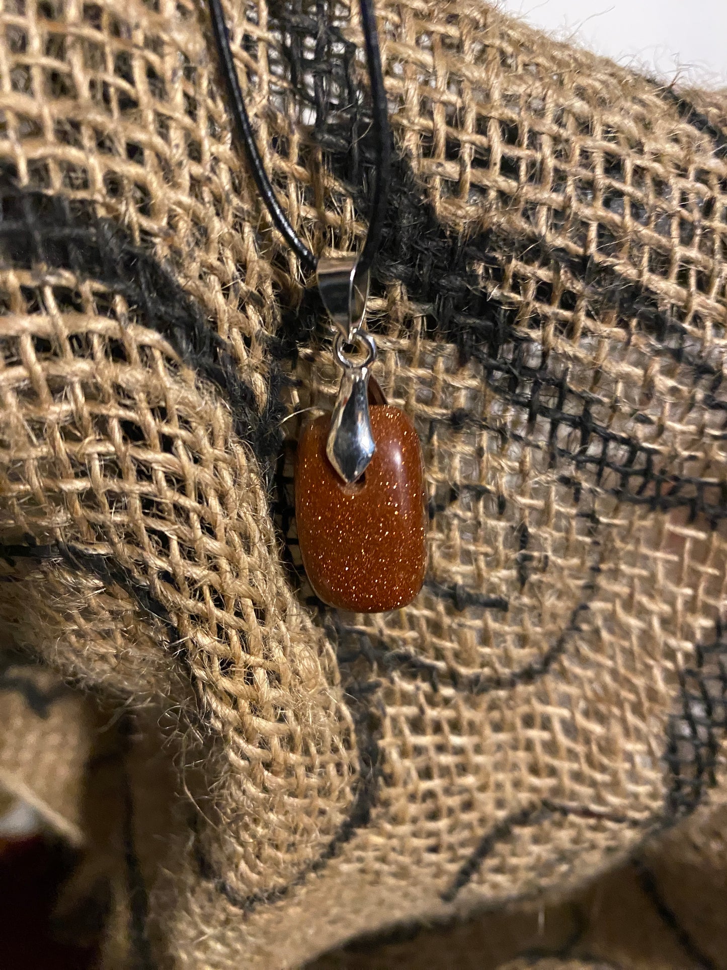 Goldstone necklace