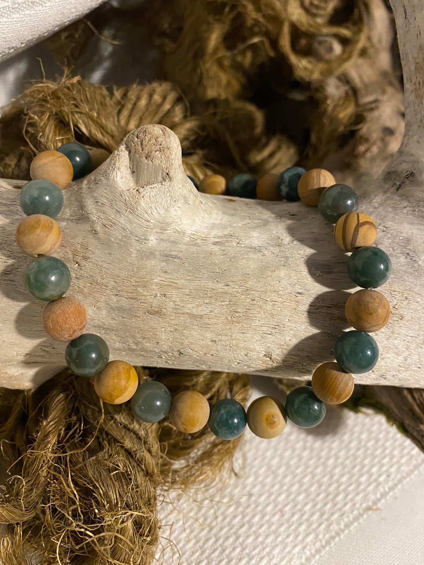 Moss Agate and Wood Jasper