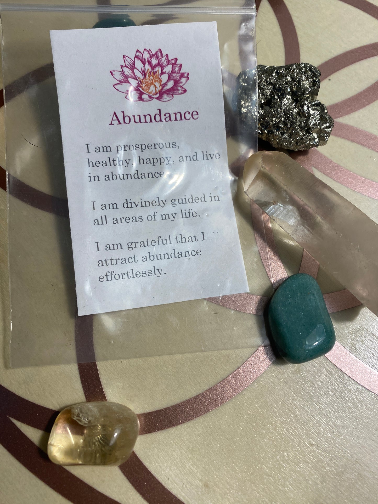 Abundance Crystal grid set