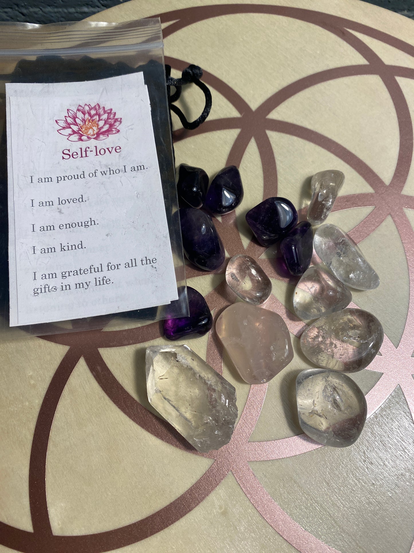 Self Love Crystal Grid set