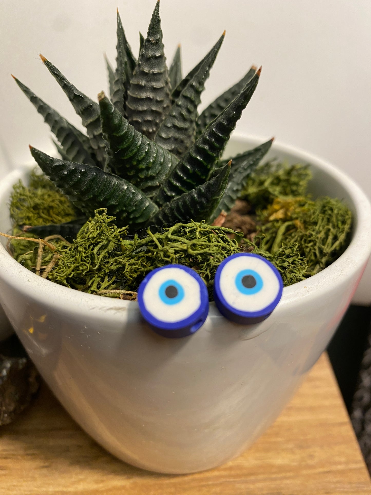 Evil eye stud earrings