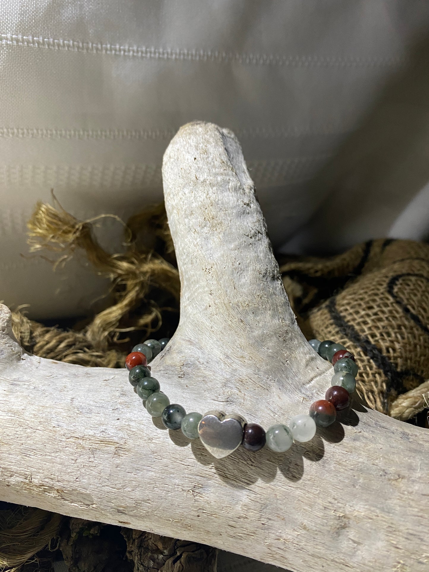 Bloodstone with Heart accent